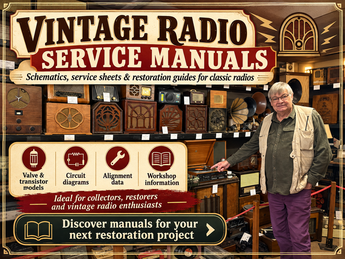 Vintage radio service manuals, schematics and service sheets