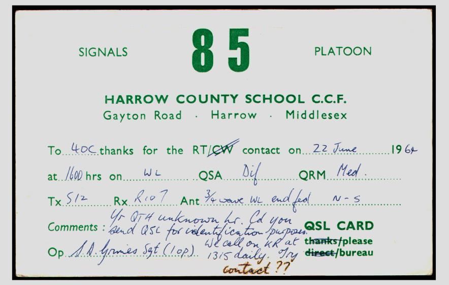 CCF QSL Card